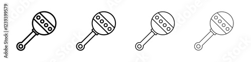 Baby rattle icon Flat illustration sign