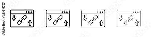 Backlink icon Flat illustration sign