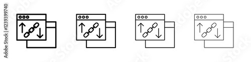 Backlink icon Flat illustration sign
