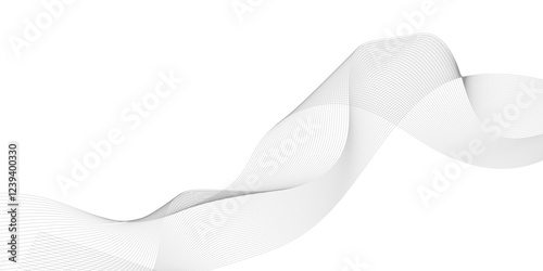Abstract wavy grey blend technology liens background. Digital frequency track equalizer. Abstract frequency sound wave lines and twisted curve lines background. Banner design background.