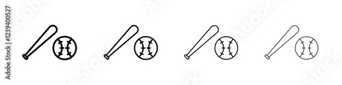 Baseball icon Flat illustration sign