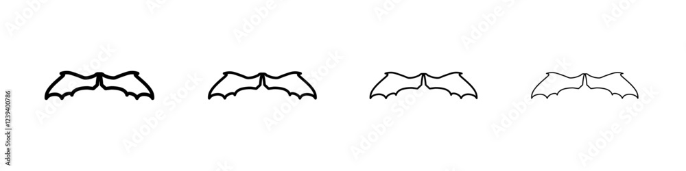 bat wing icon Flat illustration sign bat wing icon Flat illustration sign