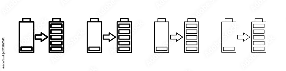 Battery fast charge icon Flat illustration sign Battery fast charge icon Flat illustration sign