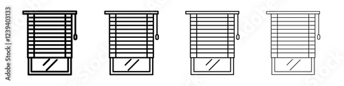 Blinds icon Flat illustration sign