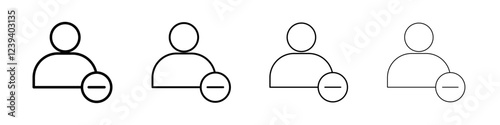 Block User Icon Flat illustration sign