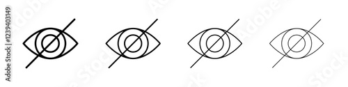 Blindness icon Flat illustration sign