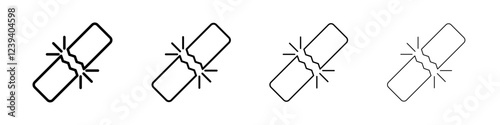 Breaking icon Flat illustration sign