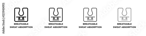 Breathable sweat absorption icon Flat illustration sign