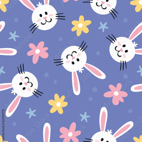 Bunny Background Easter Bunny Seamless Pattern