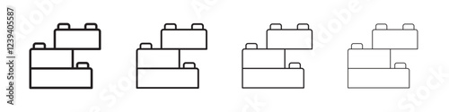 Building toy icon Flat illustration sign