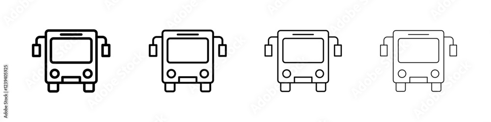 Bus icon Flat illustration sign Bus icon Flat illustration sign