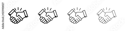 Business deal icon Flat illustration sign