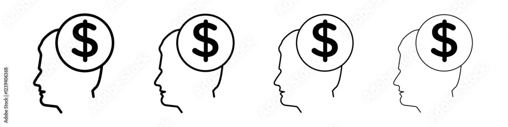 Business idea icon Flat illustration sign Business idea icon Flat illustration sign