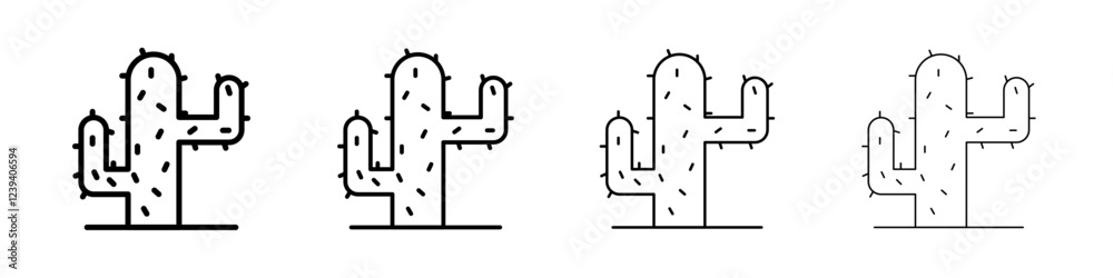 Cactus icon Flat illustration sign Cactus icon Flat illustration sign