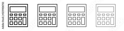Calculator icon Flat illustration sign