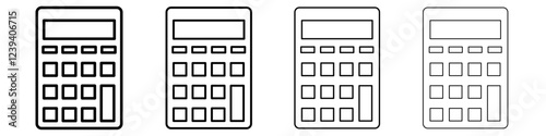 Calculator icon Flat illustration sign