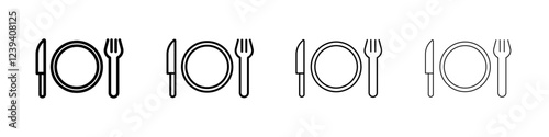 Canteen icon Flat illustration sign