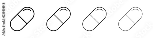 Capsule icon Flat illustration sign
