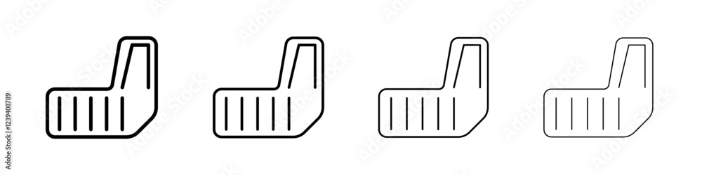 Car mud flap icon Flat illustration sign Car mud flap icon Flat illustration sign