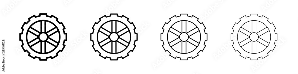 car wheel icon linear logo isolated car wheel icon linear logo isolated