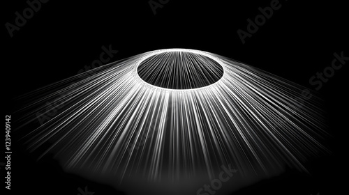 Circular light source with radiating rays. auric. illustration. auric. illustration. Light Source. Illustration photo