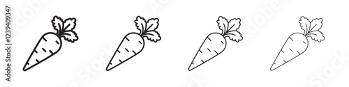 Carrot icon linear logo isolated