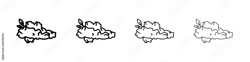 Charcoal icon linear logo isolated Charcoal icon linear logo isolated