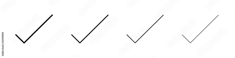 Checkmark Icon linear logo isolated Checkmark Icon linear logo isolated