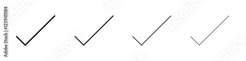 Checkmark Icon linear logo isolated
