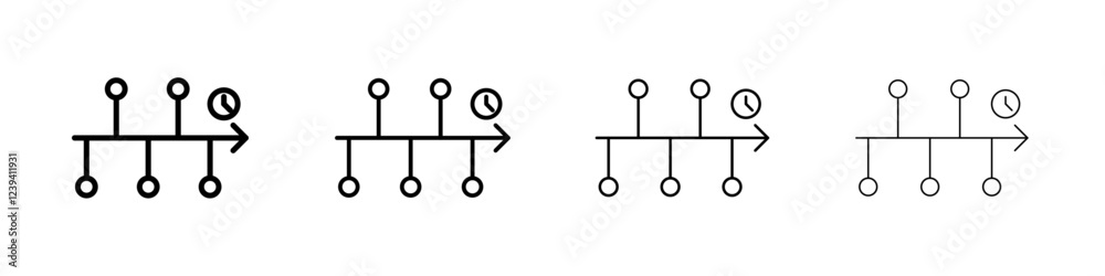 Chronology icon linear logo isolated