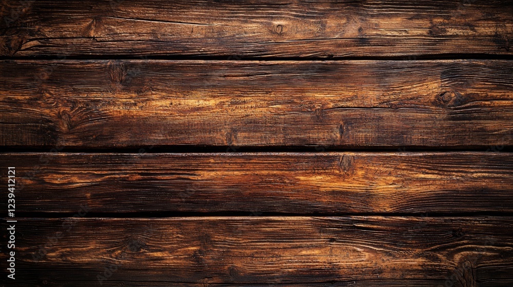 Naklejka premium Textured wooden planks arranged in a warm, rustic pattern suitable for various design projects