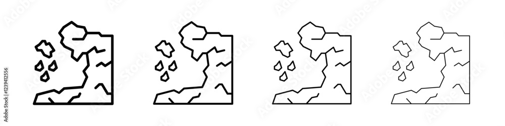 Cliff icon linear logo isolated Cliff icon linear logo isolated