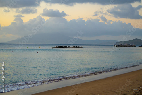 Fototapeta Naklejka Na Ścianę i Meble -  sea, Caribbean island, island life, Caribbean Sea , Caribbean beach