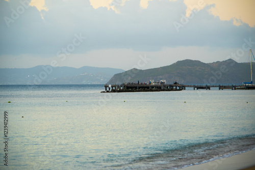 Fototapeta Naklejka Na Ścianę i Meble -  sea, Caribbean island, island life, Caribbean Sea , Caribbean beach