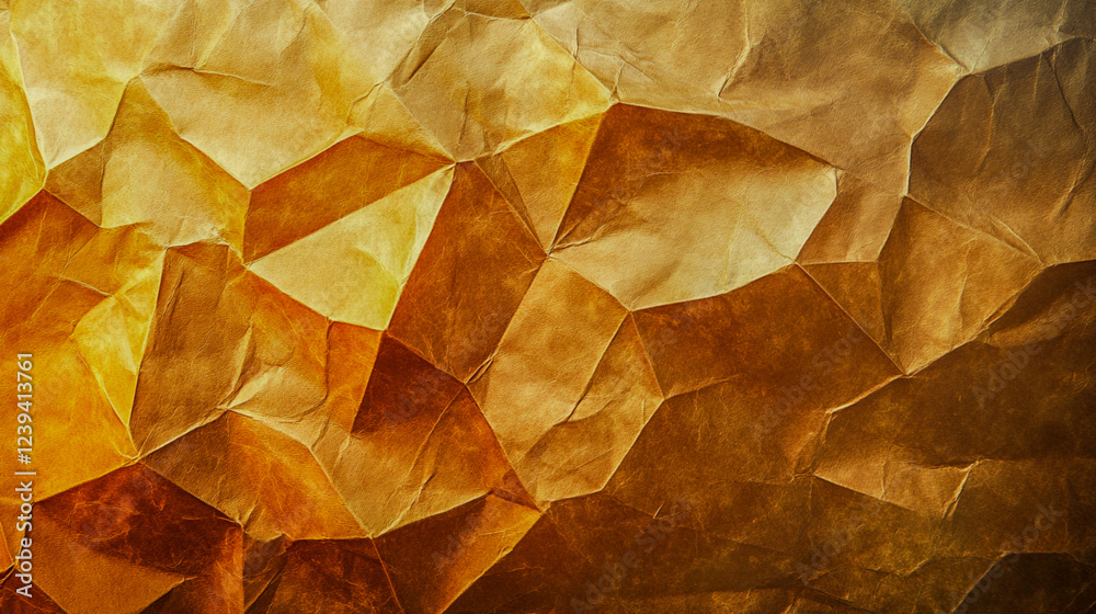 A close-up of crumpled golden paper with various shades of gold and brown, creating a textured and abstract pattern. A close-up of crumpled golden paper with various shades of gold and brown, creating a textured and abstract pattern.