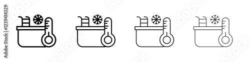 Cold plunge icon linear logo isolated