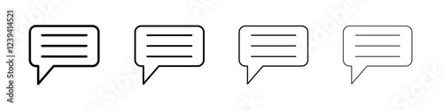 Comments icon linear logo isolated