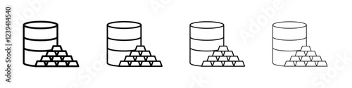 Commodity icon linear logo isolated