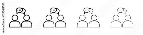 Communication icon linear logo isolated