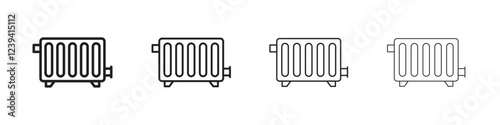Conditioner heater icon linear logo isolated