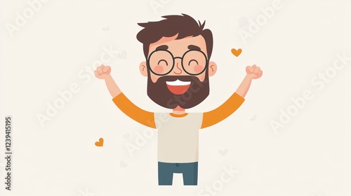 Cartoon Vector of Happy Friday Text and Smiley Face Graphic for Promotional and Business Marketing Purpose