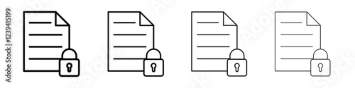 Confidential icon linear logo isolated