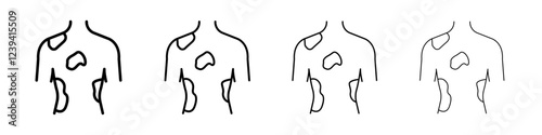 Contact Dermatitis icon linear logo isolated
