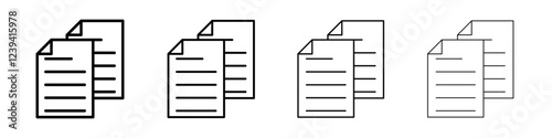 Copy icon linear logo isolated