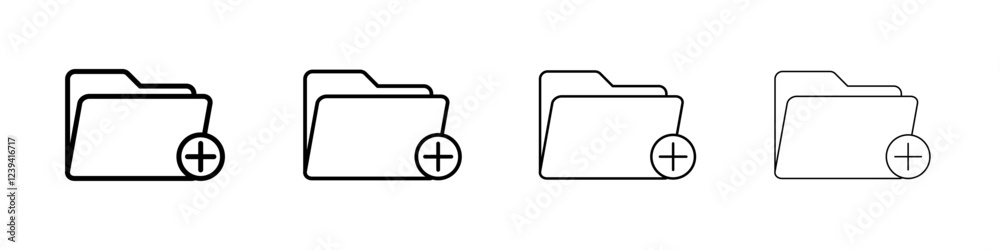Create folder icon linear logo isolated Create folder icon linear logo isolated