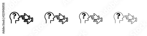 Criticism icon linear logo isolated