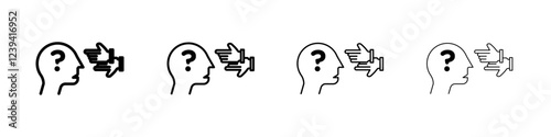Criticism icon linear logo isolated