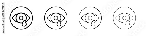 Crying icon linear logo isolated