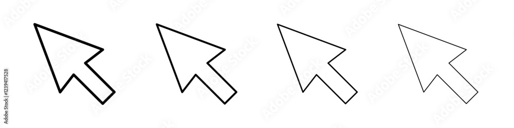 Cursor arrow icon linear logo isolated Cursor arrow icon linear logo isolated