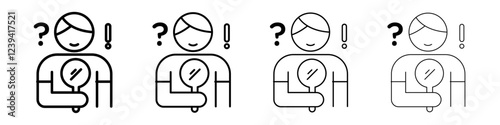Curiosity icon linear logo isolated